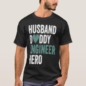 Distressed Engineer  Husband Daddy Engineer Hero T-shirt (Voorkant)