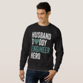 Distressed Engineer  Husband Daddy Engineer Hero Trui (Voorkant volledig)