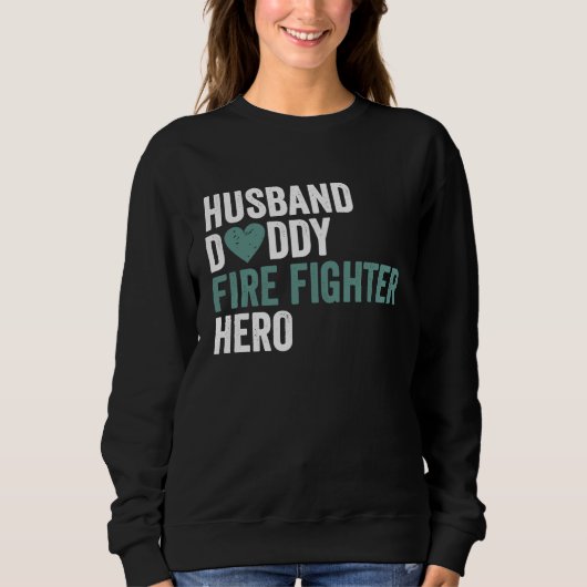 Distressed Fire Fighter  Husband Daddy Fire Fighte Trui (Voorkant)