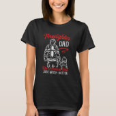 Distressed Firefighter Dad Father s Day Fireman Da T-shirt (Voorkant)