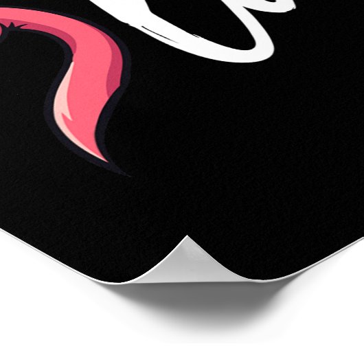 Distressed Flamingo Comma La Funny Kamala Harris P Poster (Hoek)