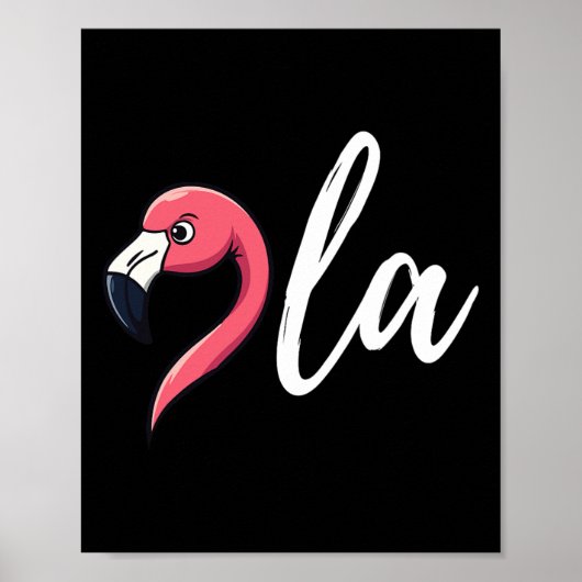 Distressed Flamingo Comma La Funny Kamala Harris P Poster (Voorkant)