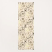Distressed Floral Burst Beige Abstracte kunst Yogamat (Voorkant)