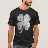 Distressed Four Leaf Clover St Patrick's Day T-shirt (Voorkant)