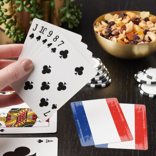 DISTRESSED FRANCE FLAG .png Pokerkaarten (Insitu)