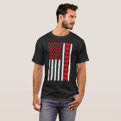 Distressed Funny American Flag Heart Valentine's D T-shirt (Voorkant volledig)