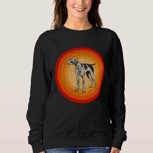 Distressed German Shorthaired Pointer Dog  Retro S Trui (Voorkant)