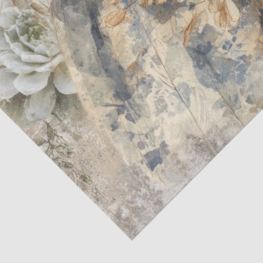 Distressed Girly Ephemera Floral Mode Scrapbook Tissuepapier (Detail)