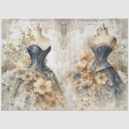 Distressed Girly Ephemera Floral Mode Scrapbook Tissuepapier