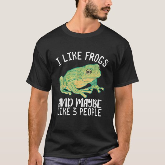 Distressed Graphic Frog Lover T-Shirt (Voorkant)