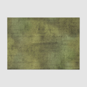 Distressed Green Handschrift  Ephemera Tissuepapier