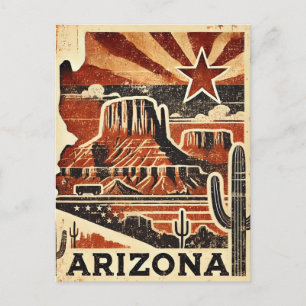 Distressed Grunge Arizona Briefkaart