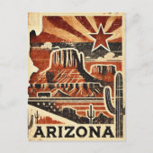 Distressed Grunge Arizona Briefkaart (Voorkant)