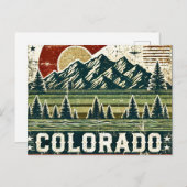 Distressed Grunge Colorado Briefkaart (Voorkant / Achterkant)