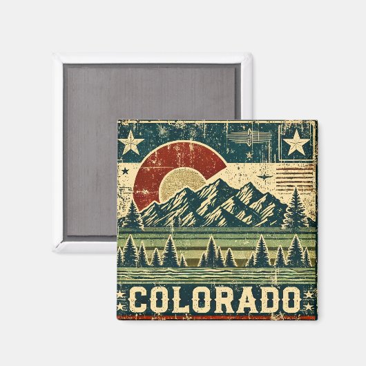 Distressed Grunge Colorado Magneet (Voorkant / Achterkant)