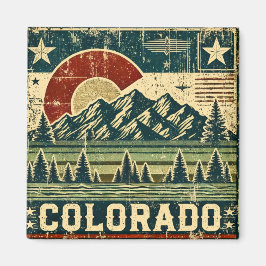 Distressed Grunge Colorado Magneet