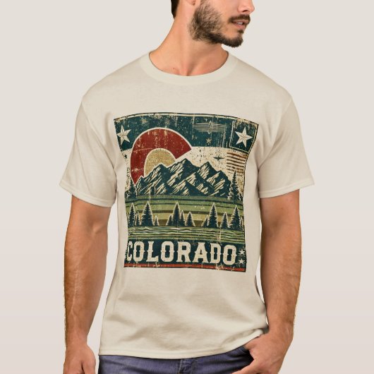 Distressed Grunge Colorado T-shirt (Voorkant)