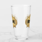 Distressed Grunge-etiket Glas (Links)