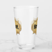 Distressed Grunge-etiket Glas (Rechts)