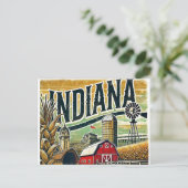 Distressed Grunge Indiana Briefkaart (Staand voorkant)
