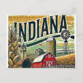Distressed Grunge Indiana Briefkaart (Voorkant)