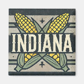 Distressed Grunge Indiana Corn Magneet (Voorkant)
