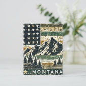 Distressed Grunge Montana Briefkaart (Staand voorkant)