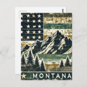Distressed Grunge Montana Briefkaart (Voorkant / Achterkant)