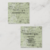 Distressed Grunge Music Vierkante Visitekaartje (Voorkant / Achterkant)