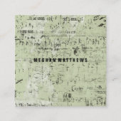 Distressed Grunge Music Vierkante Visitekaartje (Voorkant)