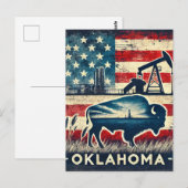 Distressed Grunge Oklahoma Briefkaart (Voorkant / Achterkant)