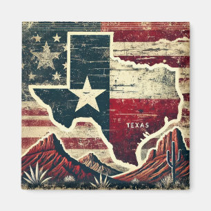 Distressed Grunge Texas Magneet