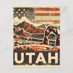 Distressed Grunge Utah Briefkaart