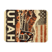 Distressed Grunge Utah Magneet (Horizontaal)
