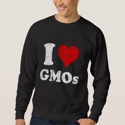 Distressed Grunge Versleten Stijl Ik hou van GGO's Trui (Voorkant)