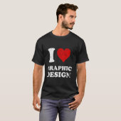 Distressed Grunge Versleten Stijl Ik hou van Graph T-shirt (Voorkant volledig)