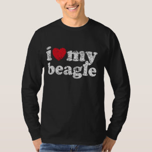 Distressed Grunge Versleten Stijl Ik hou van mijn  T-shirt