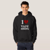Distressed Grunge Versleten Stijl Ik hou van Vape  Hoodie (Voorkant volledig)
