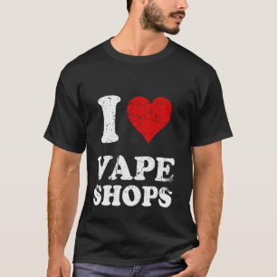 Distressed Grunge Versleten Stijl Ik hou van Vape  T-shirt