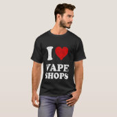 Distressed Grunge Versleten Stijl Ik hou van Vape  T-shirt (Voorkant volledig)