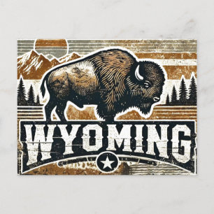 Distressed Grunge Wyoming Briefkaart