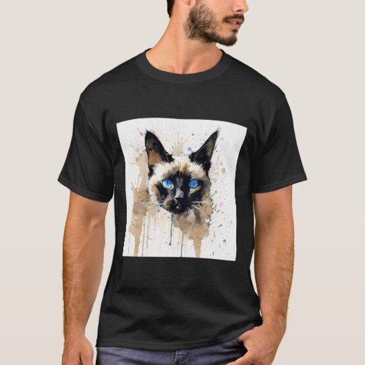 Distressed Grungy Punky Graffiti Cat Xvi T-shirt (Voorkant)