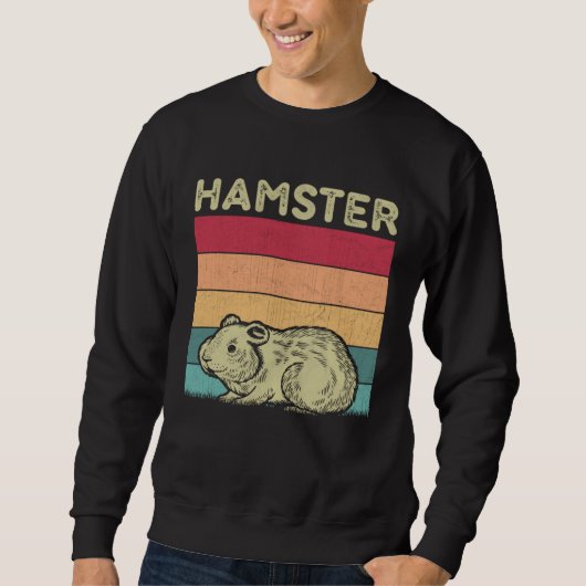 Distressed Hamster  Boys Girls Retro Style Hamster Trui (Voorkant)