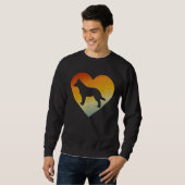 Distressed Heart Retro Men Women Australian Cattle Trui (Voorkant volledig)