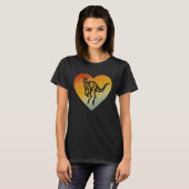 Distressed Heart Retro Style Men Women Kangaroo T-shirt (Voorkant volledig)