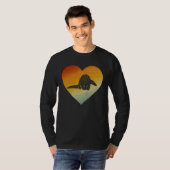 Distressed Heart Retro Style Men Women Pangolins T-shirt (Voorkant volledig)