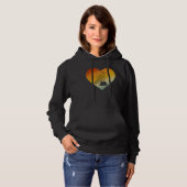 Distressed Heart Retro Style Men Women Snowy Owl Hoodie (Voorkant volledig)