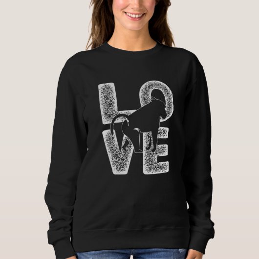 Distressed I Love Baboon Idea For Primates Trui (Voorkant)