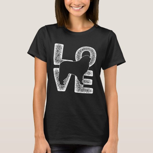Distressed I Love My Great Pyrenees Dog  Theme T-shirt (Voorkant)