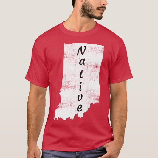 Distressed Indiana Native Design oversized T-shirt (Voorkant)